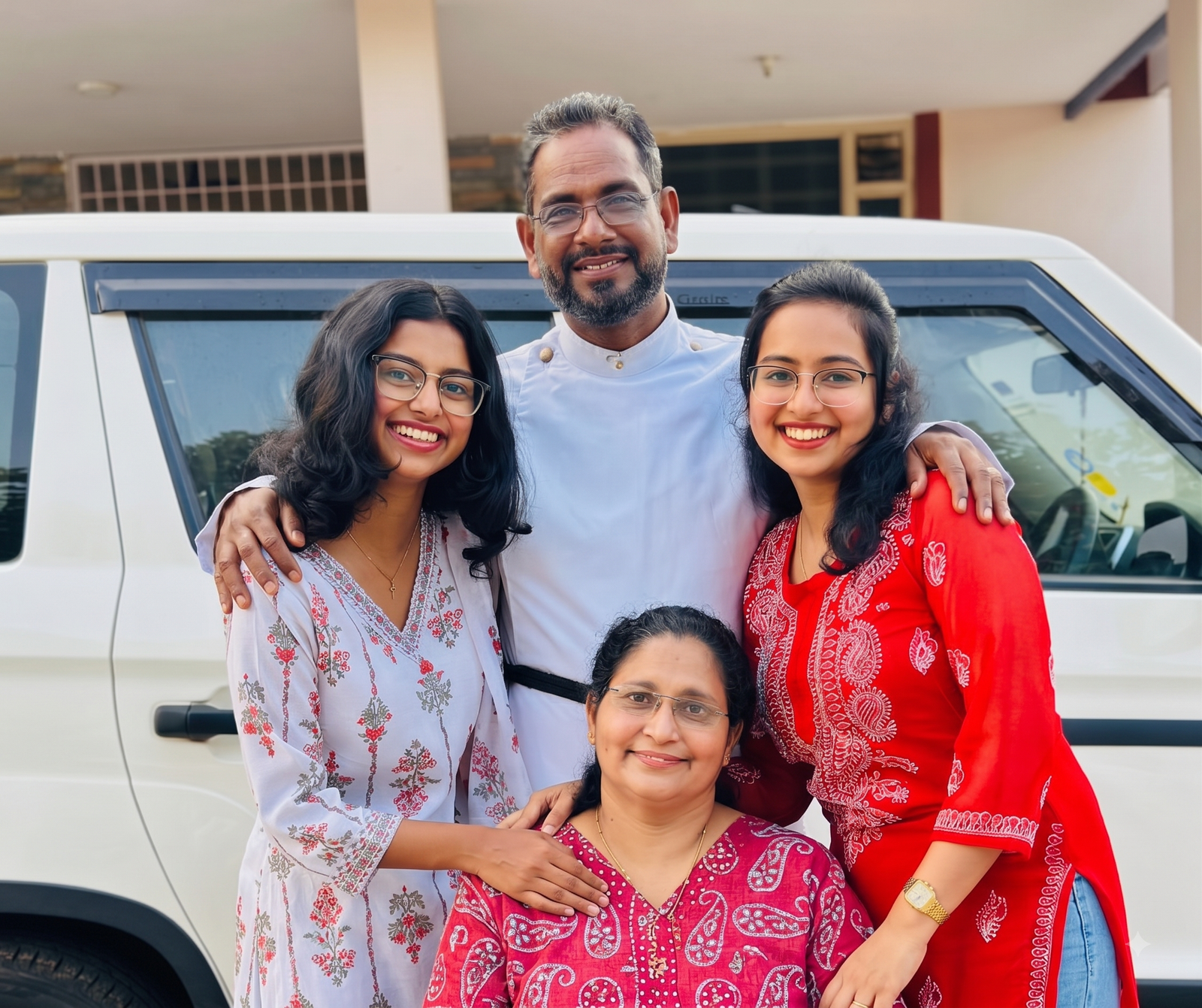 Rev. K.A. Varghese with Family